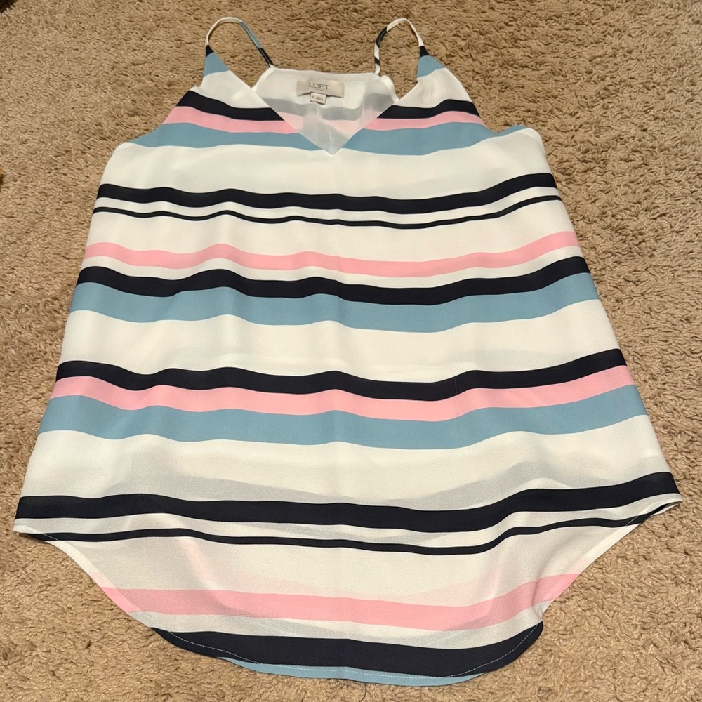 LOFT Multicolor Striped Camisole